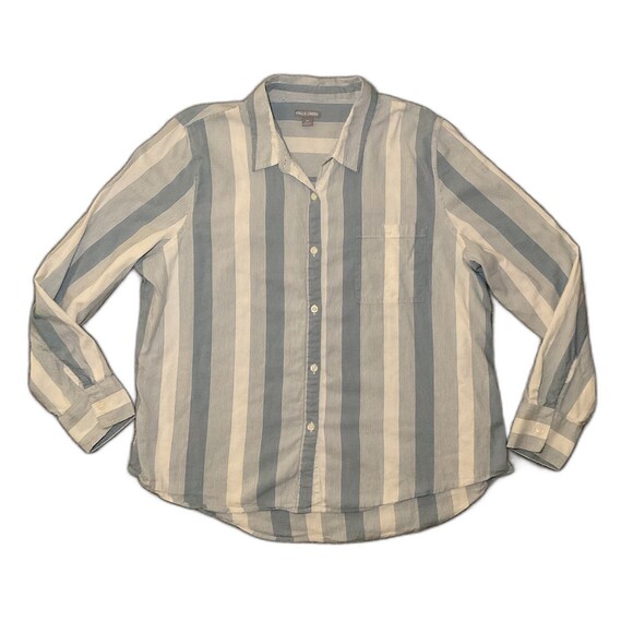 Womens Blue/white Casual, Light Weight Long Sleeve Vacation, Work Button Down XL - Picture 1 of 5